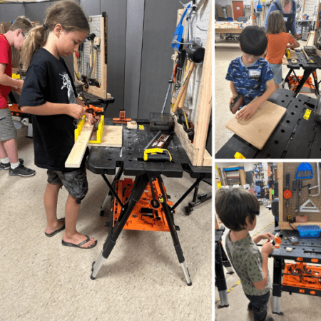 Woodshop Art Class for kids. Learn to use wood hand tools