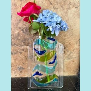 fused glass art class make a fused glass flower pocket vase