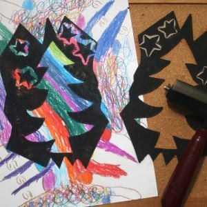 family printing and repurpsing workshop for adults and children