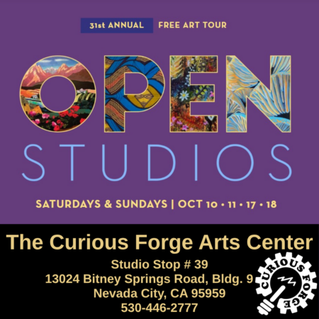 Come tour the Curious Forge and see Artists demonstrations and shop art for sale