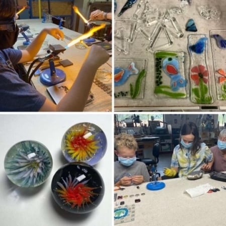 Glass Fusing and Flameworking art class for teens
