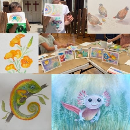 watercolor painting for kids class
